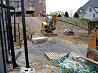 Before the installation of a wall