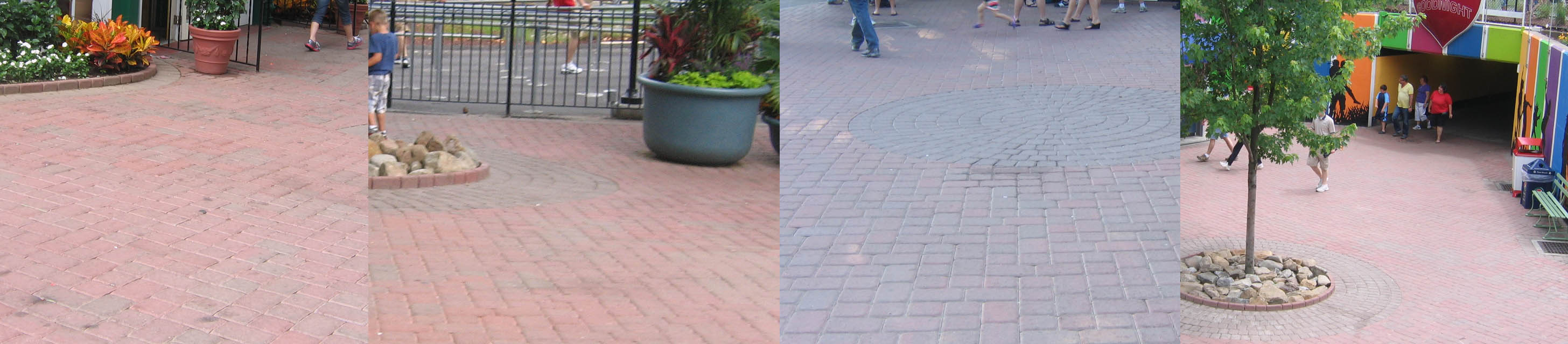 Kennywood park paving stone entrance and kiddie land