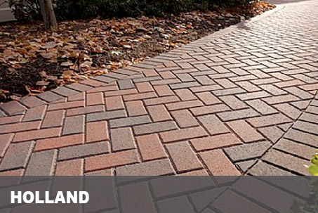 Stately look of brick - stone pavers for driveway or sidewalk