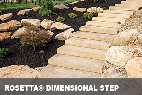 Rosetta Dimensional Stone Steps and Stepping Stones